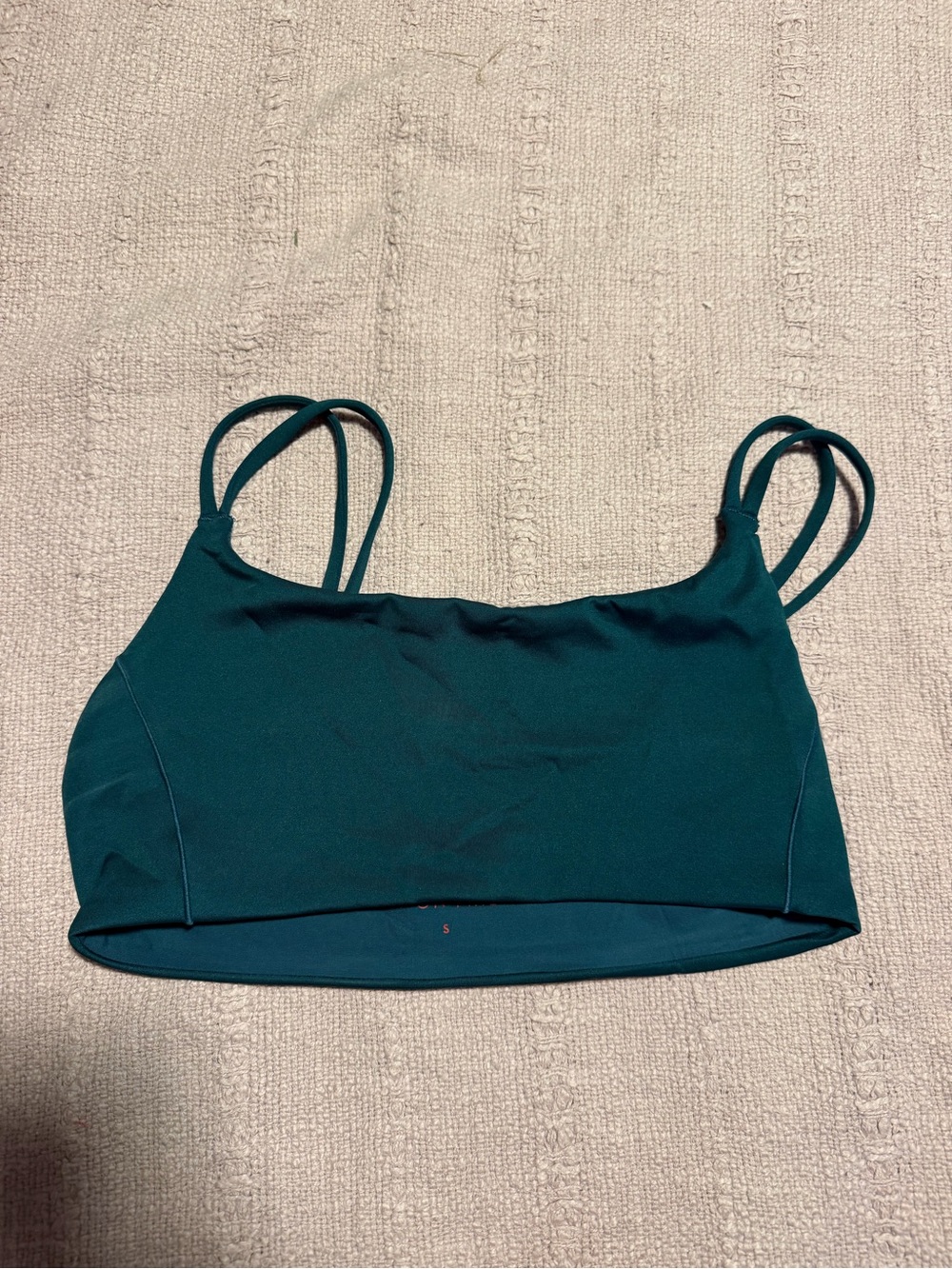Left On Friday Teal Double-Strap Bikini Top